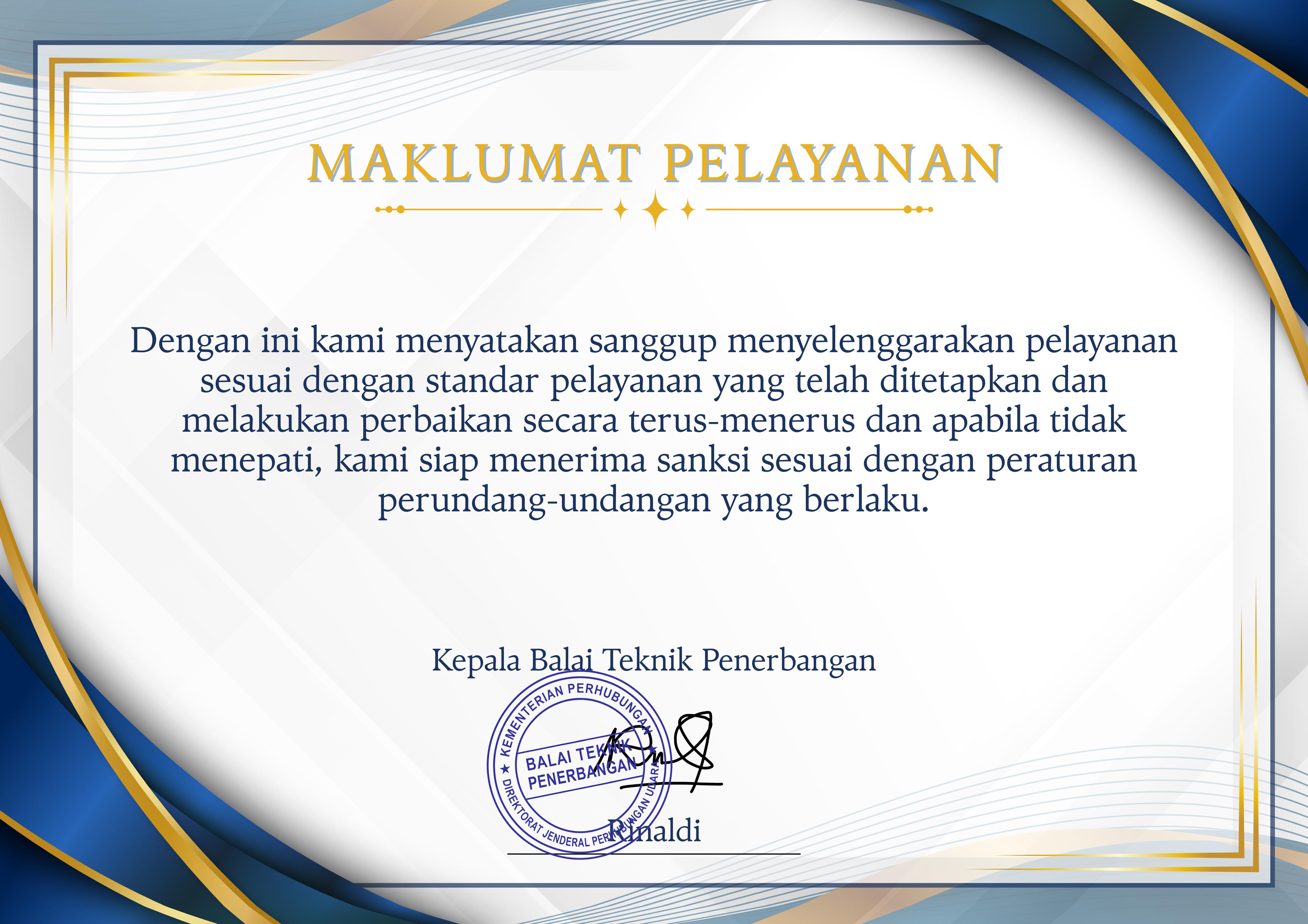 Maklumat Pelayanan
