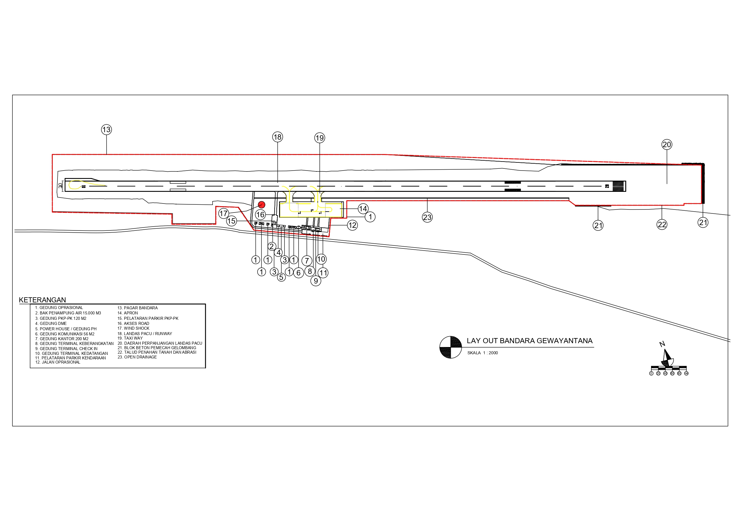 Gambar Peta Bandara LAYOUT BANDARA