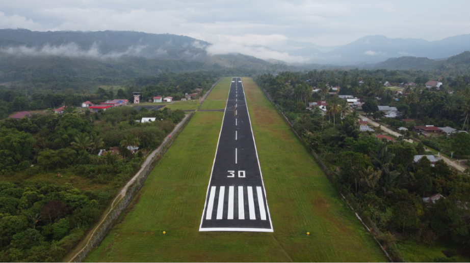 Foto Bandara Foto Udara Landas Pacu Bandar Udara Rampi