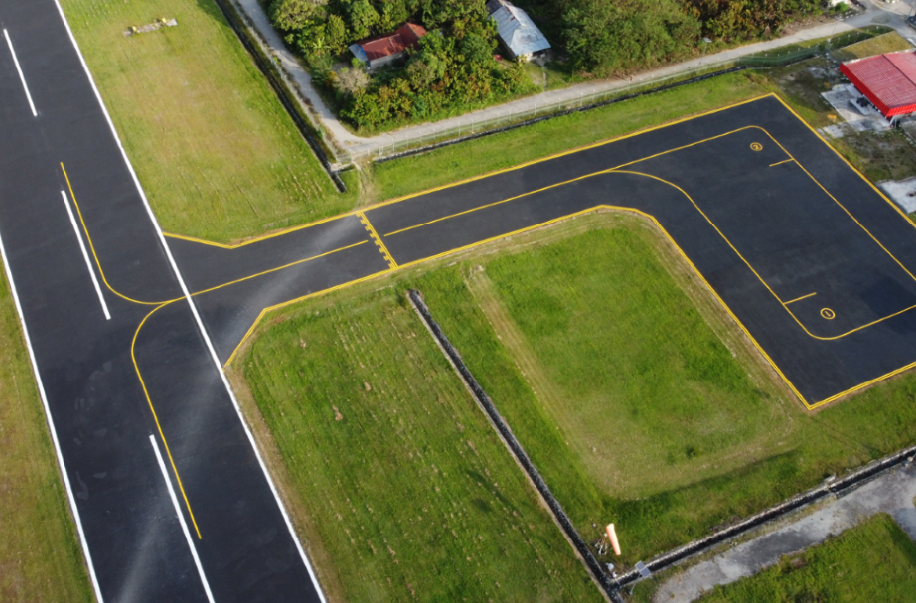 Foto Bandara Foto Udara Taxiway Bandar Udara Rampi