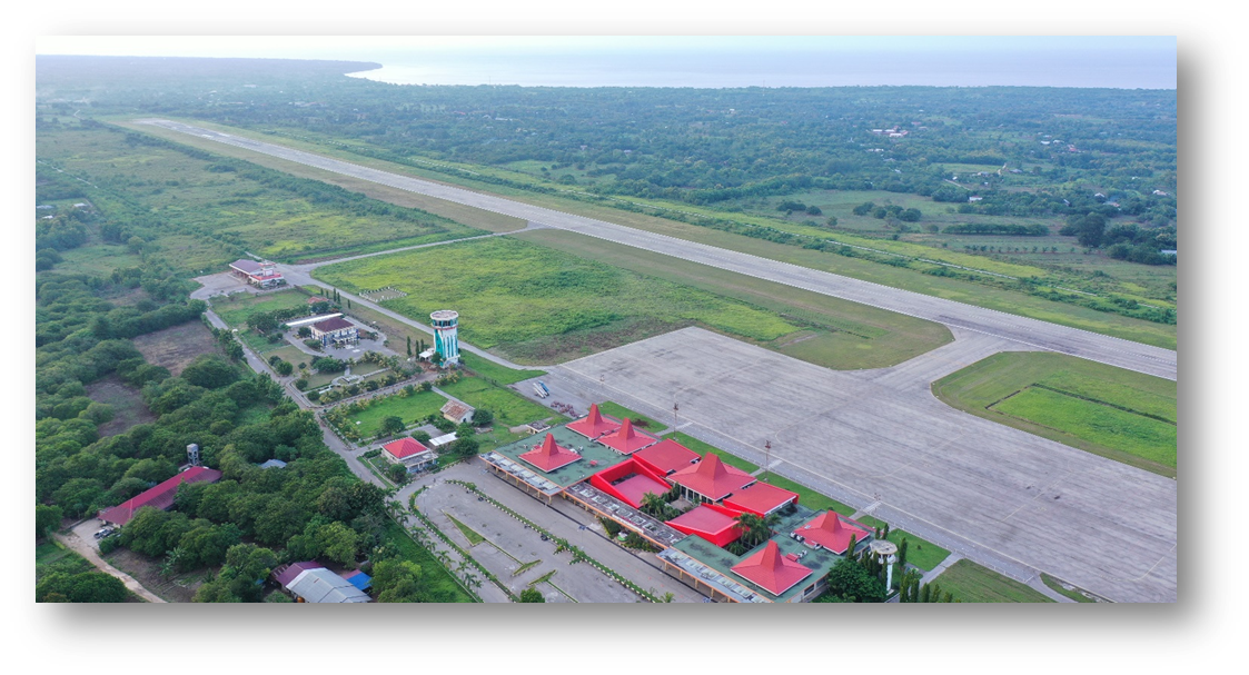 Foto Bandara Tampak Udara Apron 
