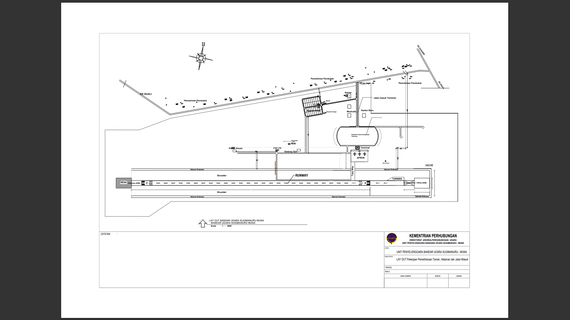 Gambar Peta Bandara Layout Bandara Sugimanuru