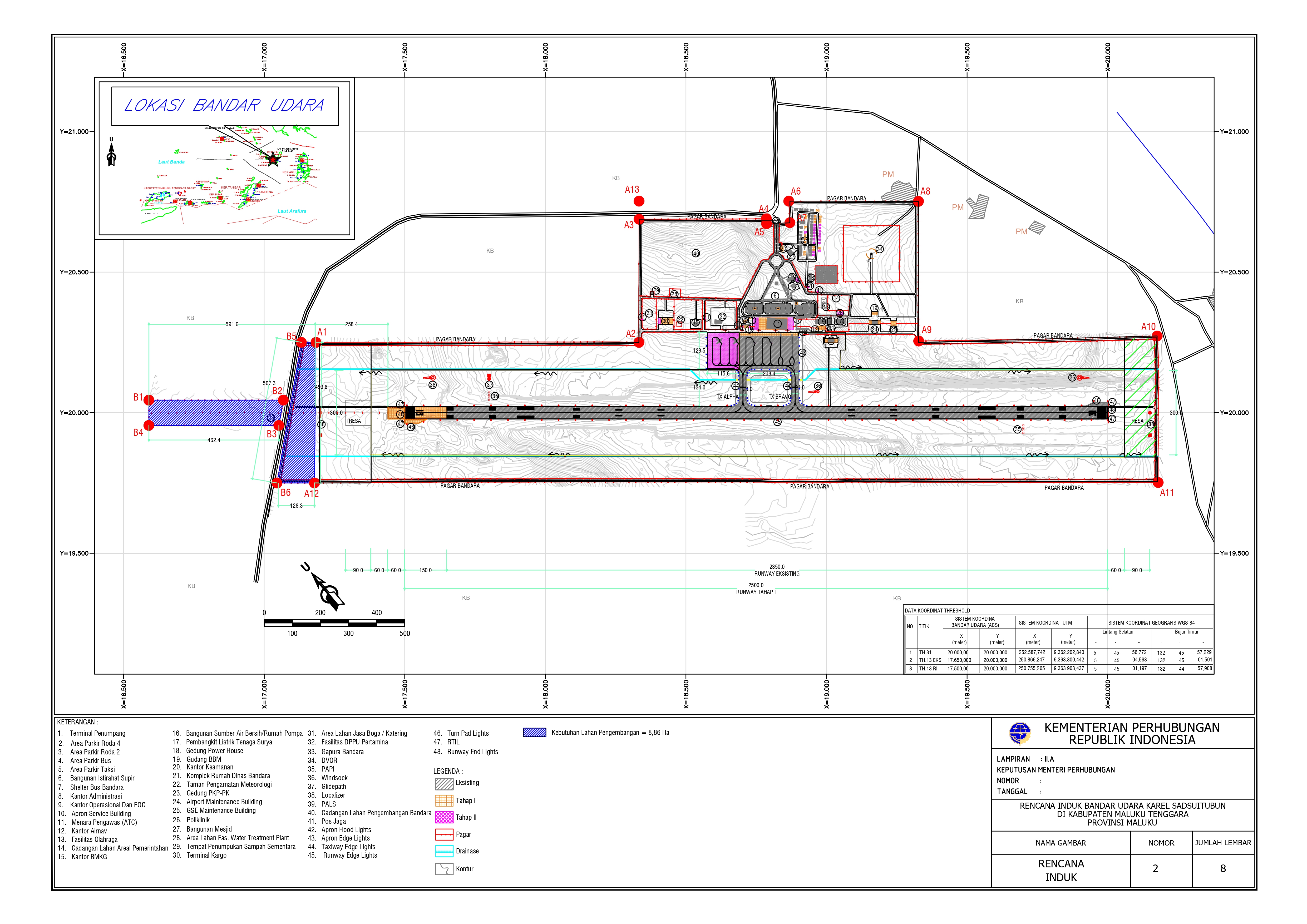 Gambar Peta Bandara LAYOUT BANDAR UDARA KAREL SADSUITUBUN