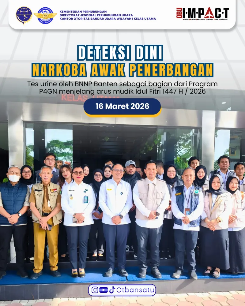 Deteksi Dini Narkoba Terhadap Awak Penerbangan dalam rangka Angkutan Lebaran Tahun 2026/1447 H di Bandara Internasional Soekarno-Hatta