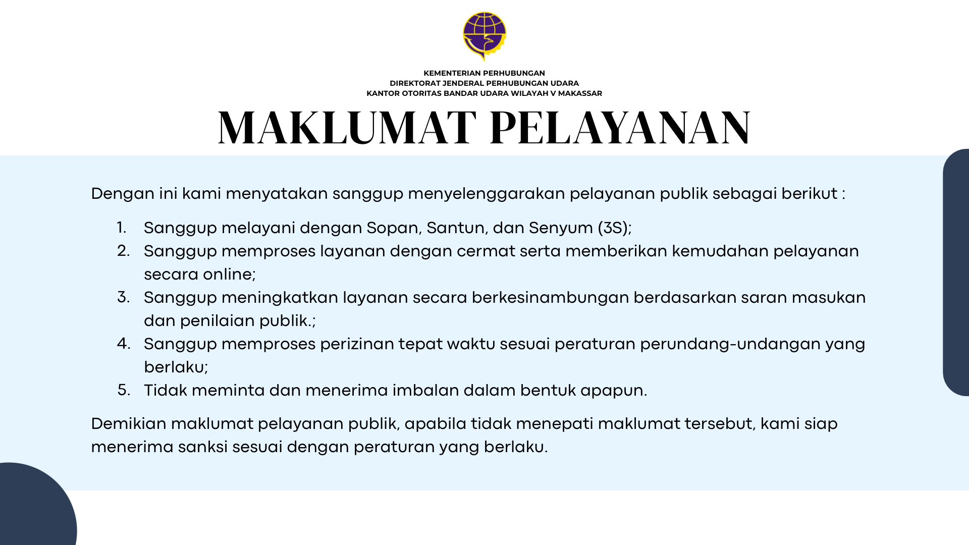 Maklumat Pelayanan