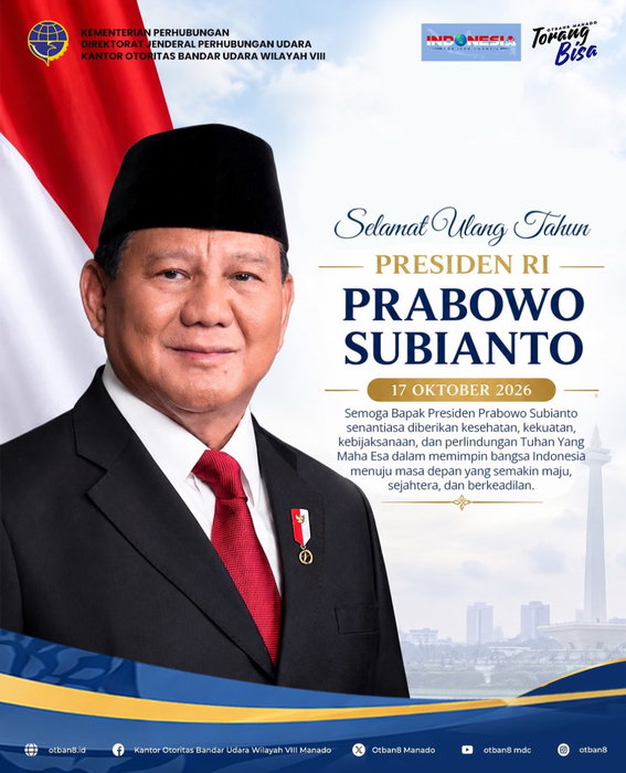 Selamat Ulang Tahun ke-75, Bapak Presiden Republik Indonesia, Prabowo Subianto Semoga Bapak Presiden Prabowo Subianto s…