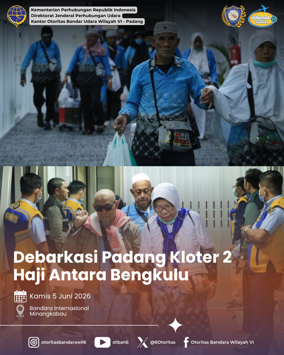 DEBARKASI PADANG KLOTER 2 HAJI ANTARA BENGKULU