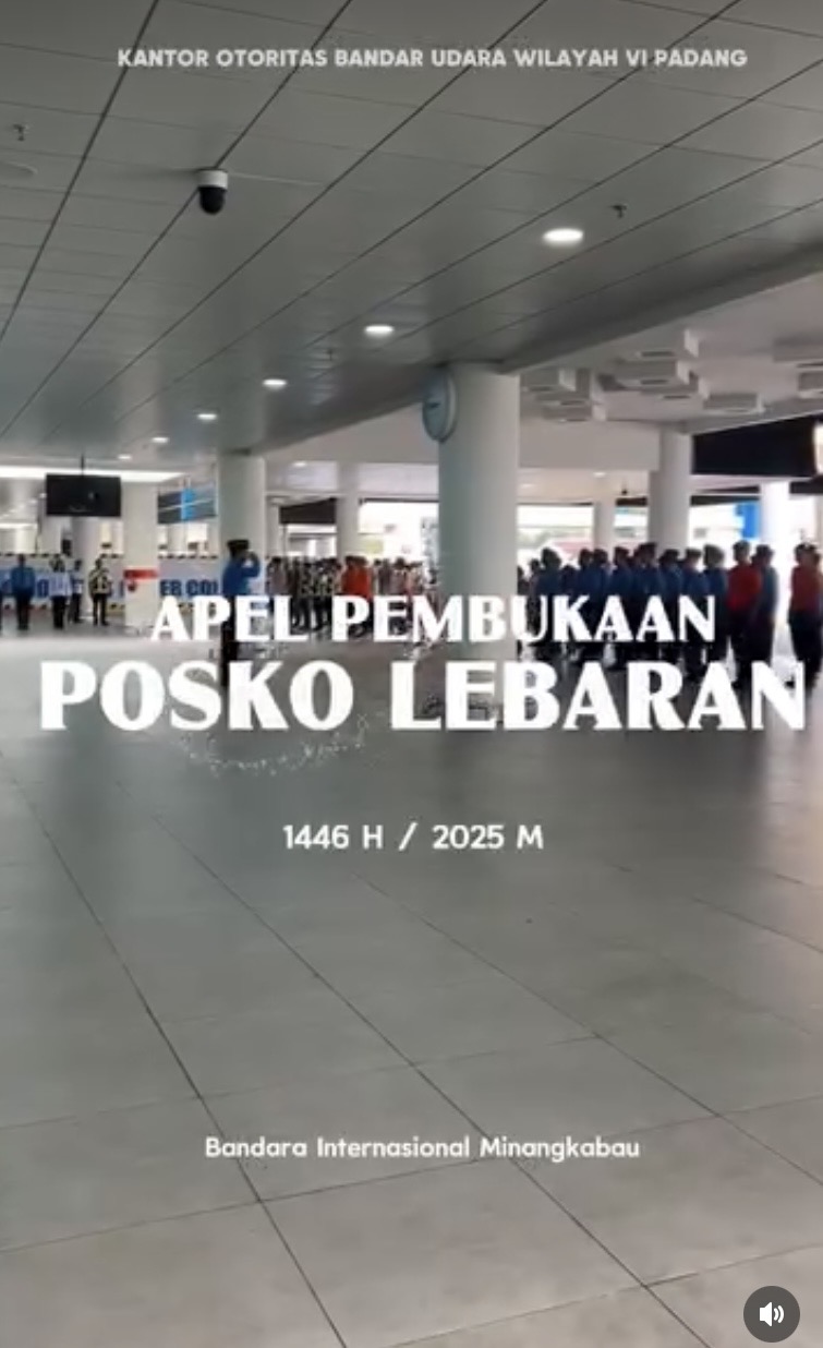 APEL PEMBUKAAN POSKO LEBARAN TERPADU DI BANDARA INTERNASIONAL MINANGKABAU (21 MARET 2025)