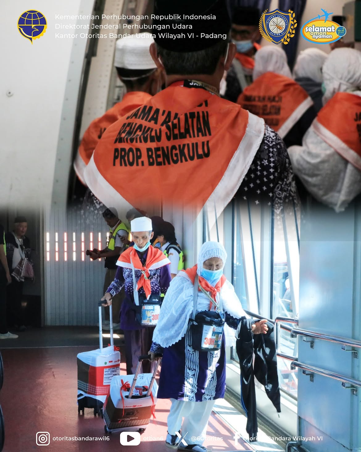 KEBERANGKATAN HAJI ANTARA BENGKULU MELALUI BANDARA INTERNASIONAL MINANGKABAU