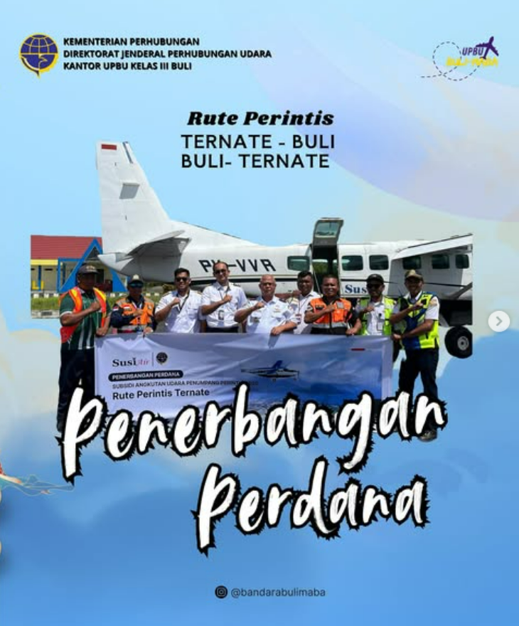 Gambar Berita dengan Judul Mulai Februari 2025, Susi Air Layani Rute Halmahera Timur-Ternate