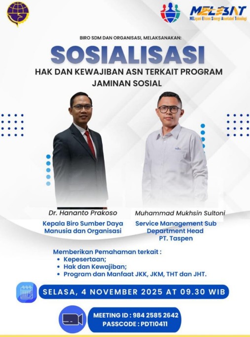 ZOOM SOSIALISASI HAK & KEWAJIBAN ASN TERKAIT JAMINAN SOSIAL