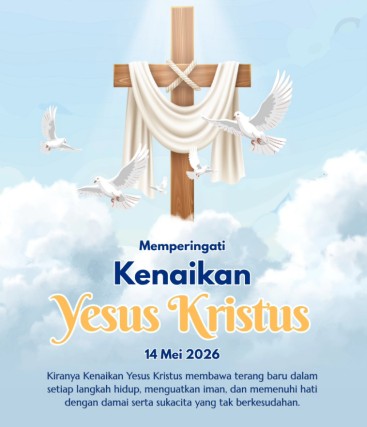 Gambar Berita dengan Judul Selamat Hari Kenaikan Yesus Kristus.