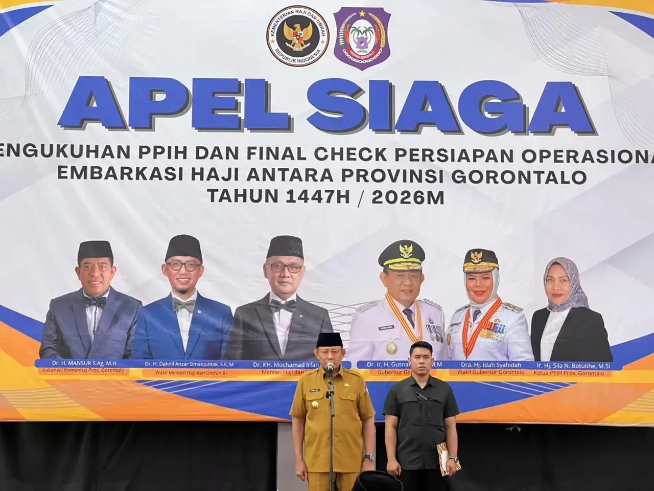 APEL SIAGA PENGUKUHAN PPIH DAN FINAL CHECK KESIAPAN OPERASIONAL EMBARKASI HAJI ANTARA GORONTALO