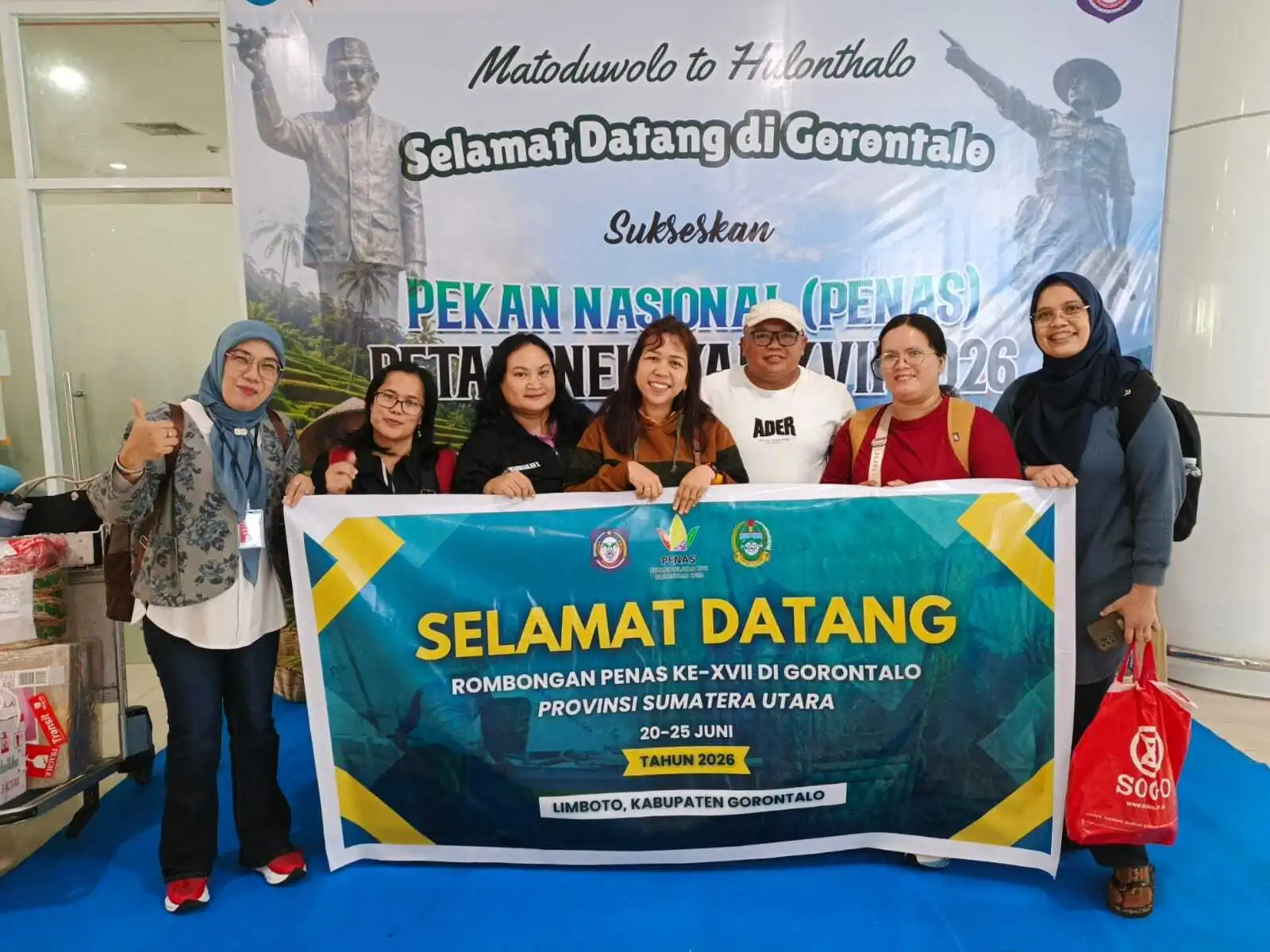 KEDATANGAN PESERTA PENAS XVII TAHUN 2026 DI BANDARA DJALALUDDIN BERLANGSUNG LANCAR