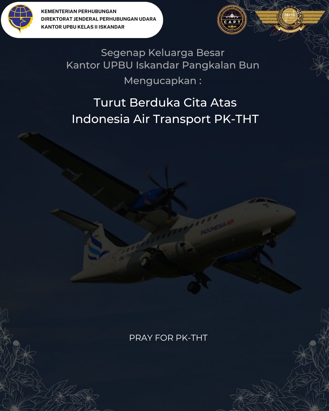 Hilangnya kontak Pesawat ATR 42-500 PK-THT yang dioperasikan oleh Indonesia Air Transport (IAT)