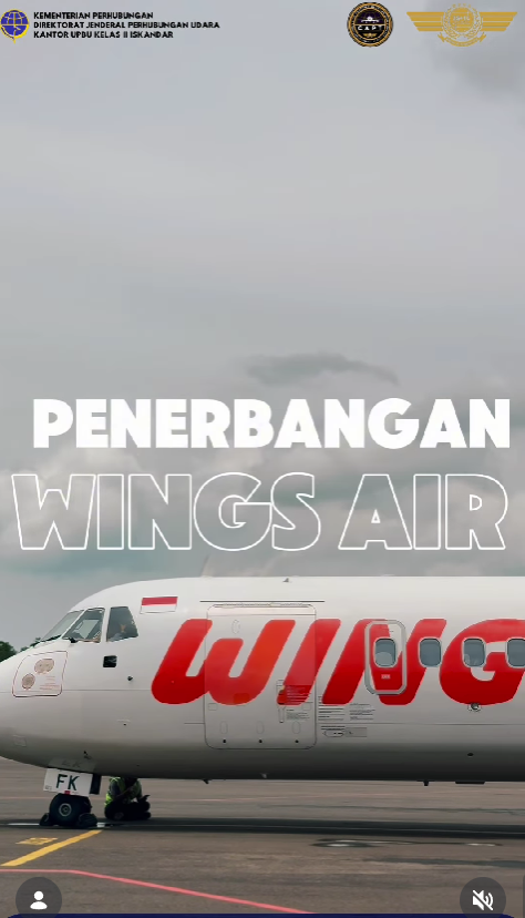Penyambutan & Pelepasan Wings Air di Bandara Iskandar