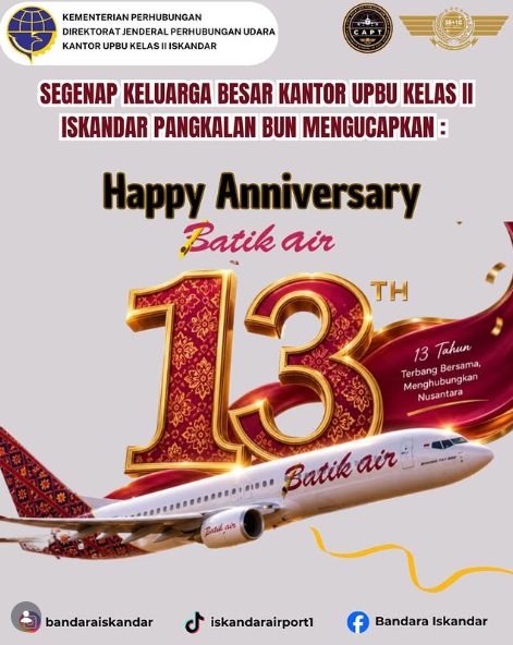 Gambar Berita dengan Judul Hari jadi yang ke-13  Batik Air