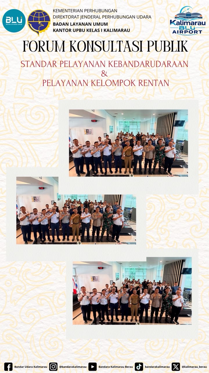 Gambar Berita dengan Judul Forum Konsultasi Publik Tahun 2026 dengan tema pembahasan Standar Pelayanan Bandar Udara dan Pelayanan bagi Kelompok Rentan