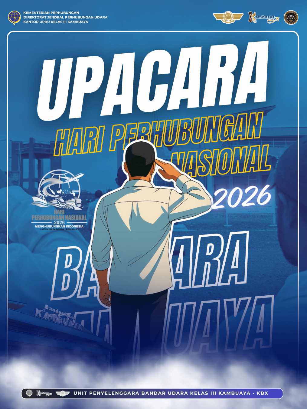 Gambar Berita dengan Judul Bandara Kambuaya Gelar Upacara Khidmat Peringati Hari Perhubungan Nasional 2026