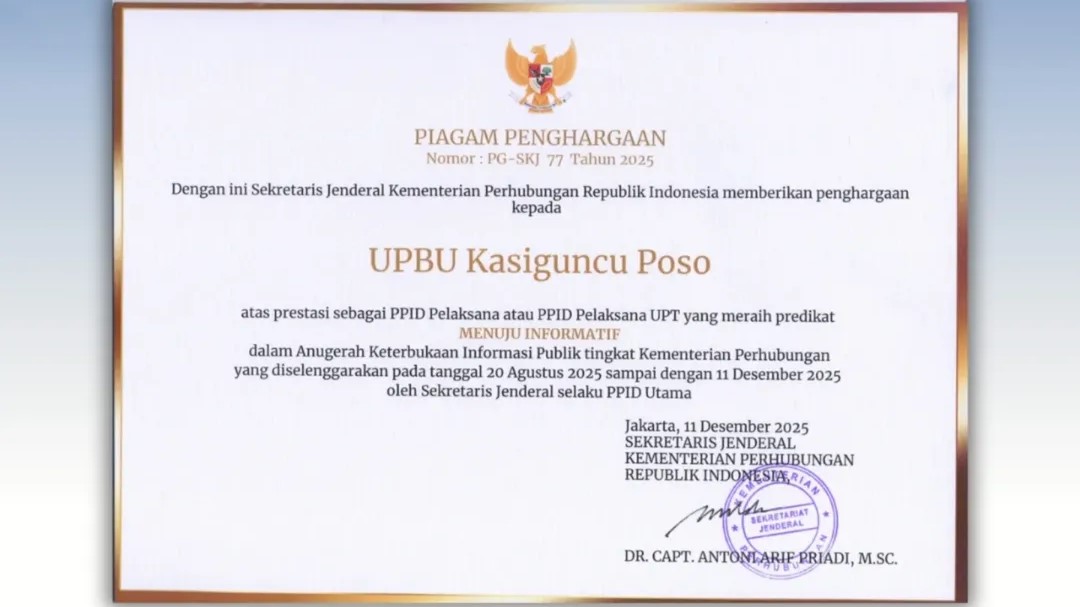 Gambar Berita dengan Judul UPBU Kelas II Kasiguncu Raih Predikat "MENUJU INFORMATIF'