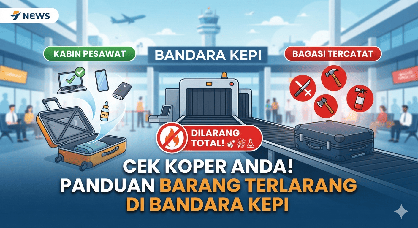 Demi Keselamatan Penerbangan, Kenali Barang yang Dilarang Dibawa ke Pesawat di Bandara Kepi