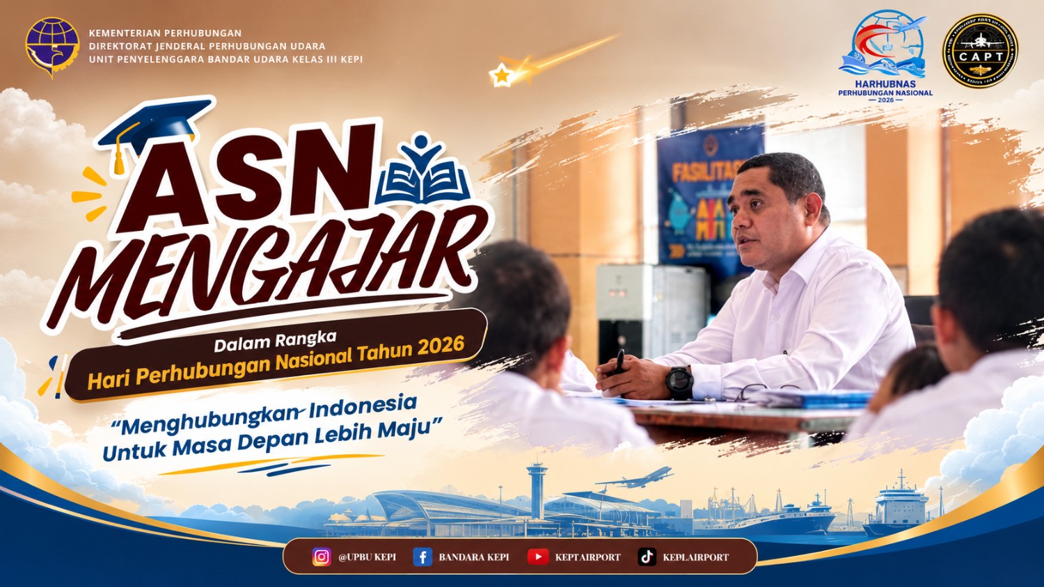 ASN Bandar Udara Kepi Mengudara di SMA YPPK St. Yohanes Paulus Kepi, Kenalkan Dunia Penerbangan Lewat Aksi Harhubnas 2026