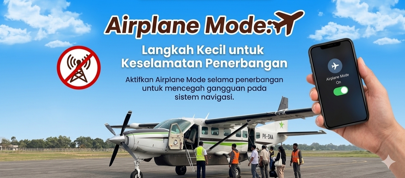 ✈️ KENAPA HARUS AIRPLANE MODE? Langkah Kecil Penumpang Bandara Kepi untuk Keselamatan Penerbangan