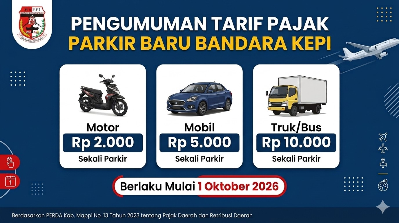 🚗 MULAI 1 OKTOBER 2026: Penerapan Tarif Pajak & Retribusi Parkir Baru di Area Bandara Kepi
