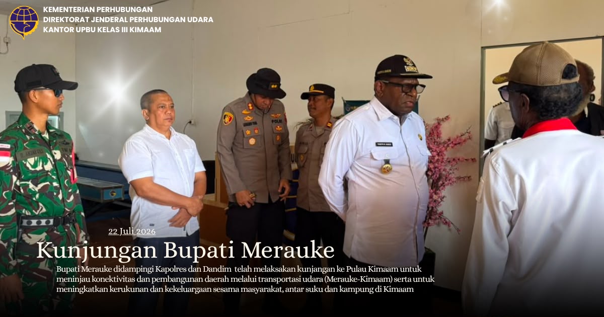 Gambar Berita dengan Judul Bupati Merauke  Tinjau Layanan Penerbangan dan Bersilaturahmi dengan Masyarakat di Pulau Kimaam