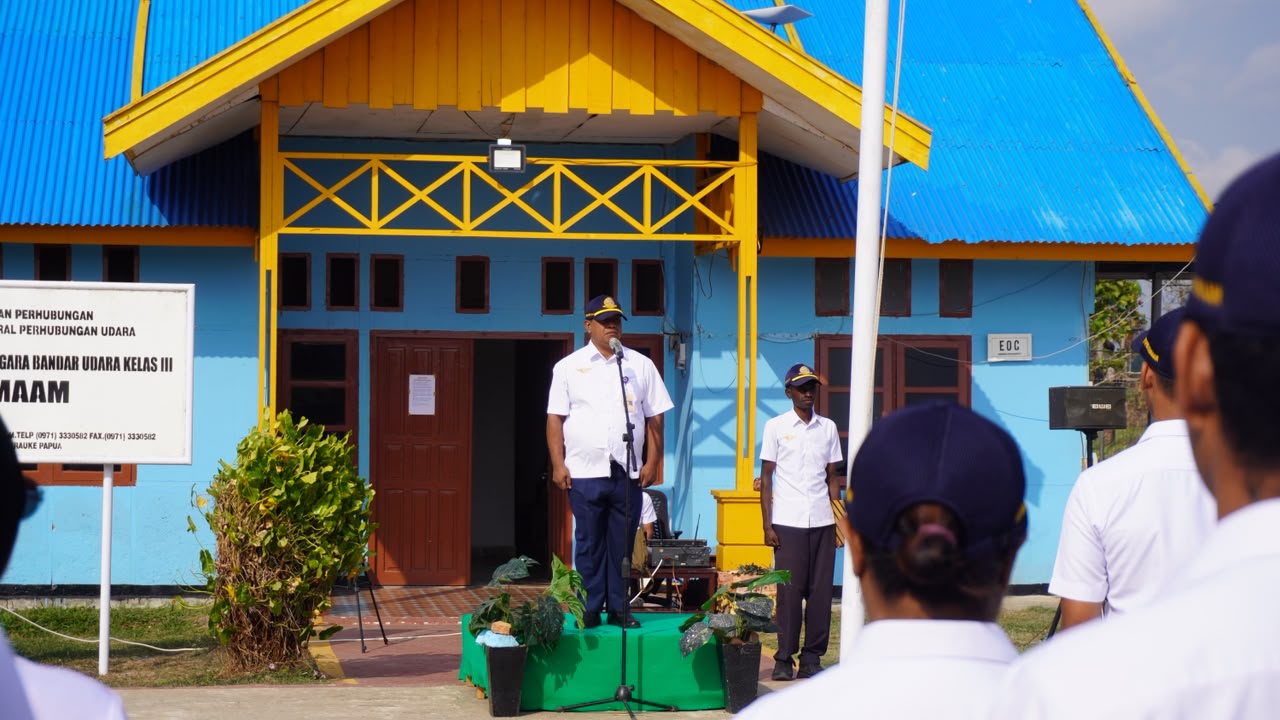 Bandar Udara Kimaam Melaksanakan Upacara Peringatan Hari Perhubungan Nasional Tahun 2026