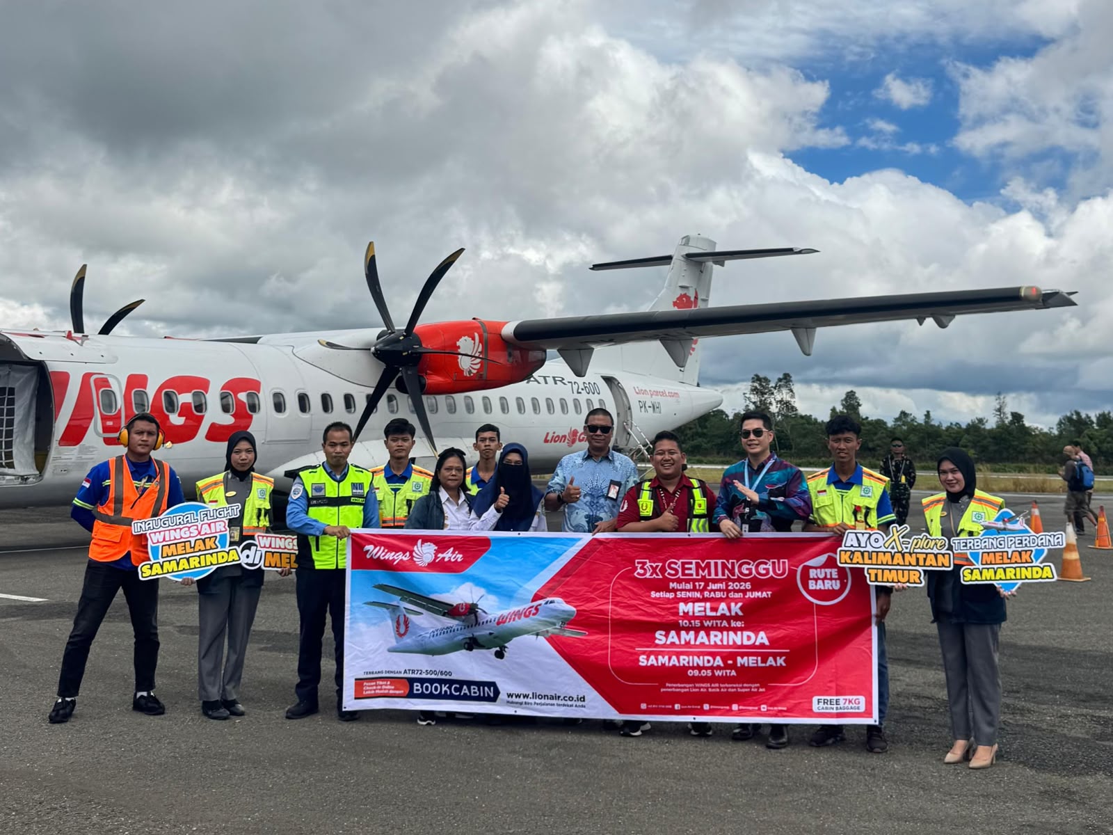 Gambar Berita dengan Judul Penerbangan Perdana Wings Air Rute Samarinda-Melak Resmi Beroperasi, Perkuat Konektivitas Wilayah Kalimantan Timur