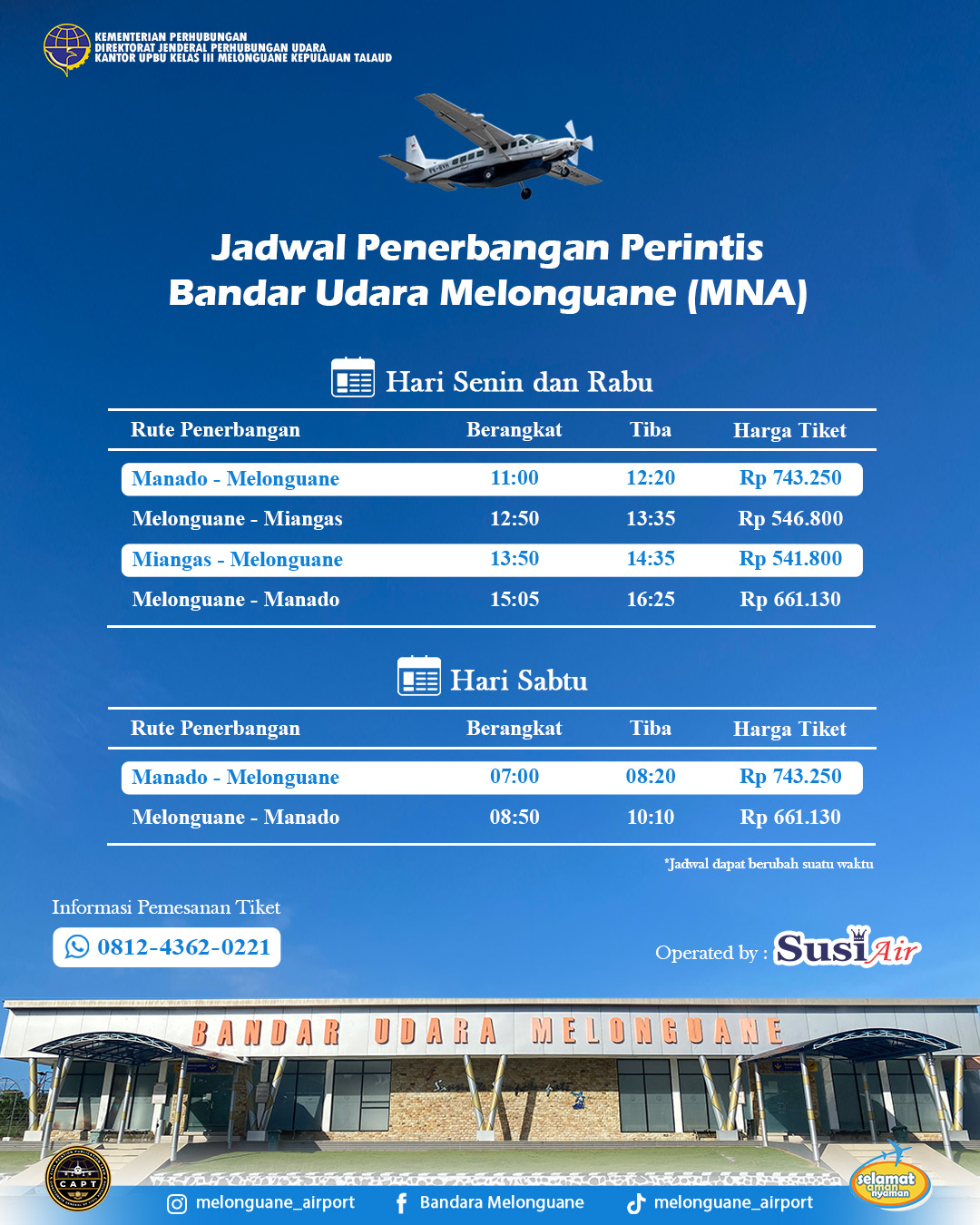Gambar Berita dengan Judul INFORMASI PENERBANGAN PERINTIS