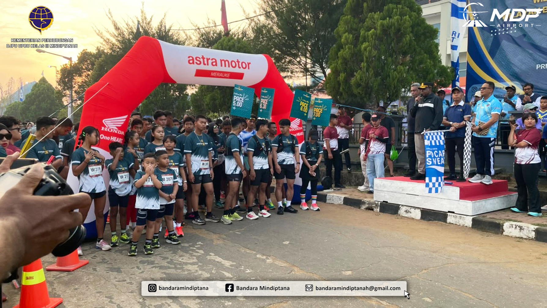 Semarak Hari Perhubungan Nasional 2026, Pegawai Bandara Mindiptana Raih Juara 3 OTBAN X Run 10 KM