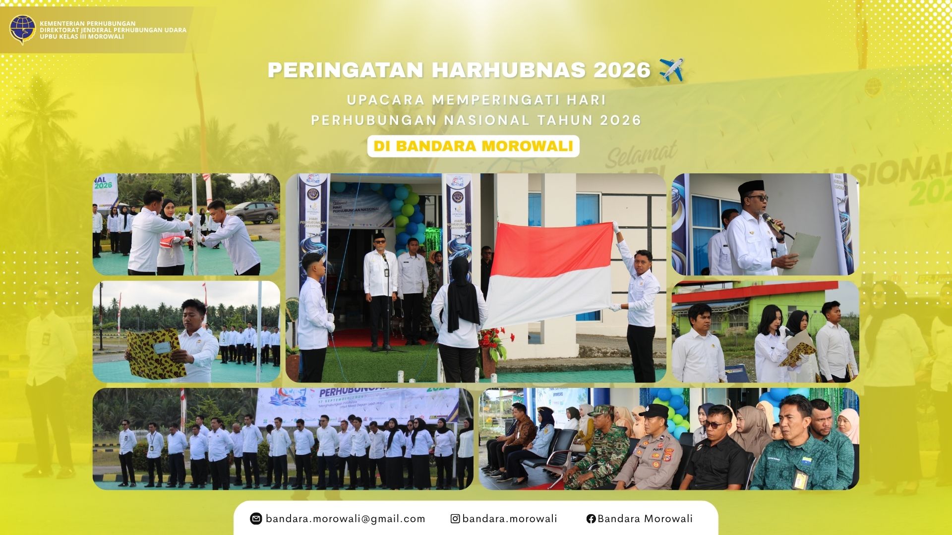 Gambar Berita dengan Judul Upacara Memperingati Hari Perhubungan Nasional Tahun 2026 di Bandara Morowali