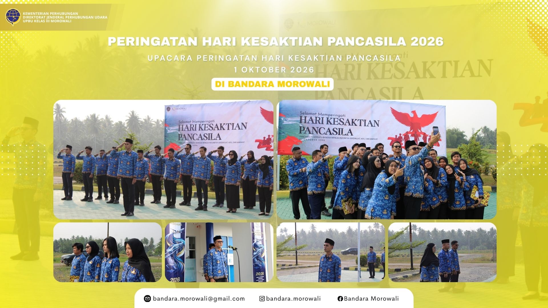 Gambar Berita dengan Judul Upacara Peringatan Hari Kesaktian Pancasila di Bandara Morowali