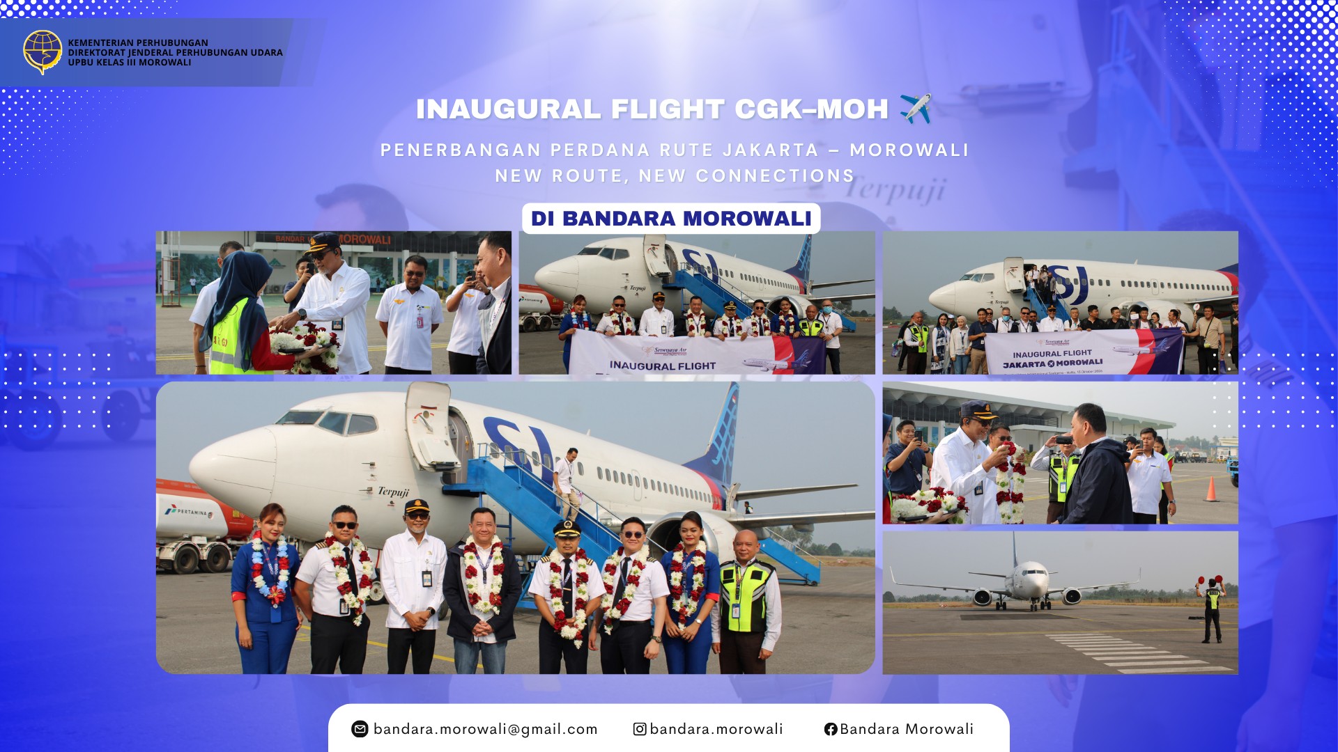 Gambar Berita dengan Judul PENERBANGAN PERDANA JAKARTA–MOROWALI RESMI DIBUKA