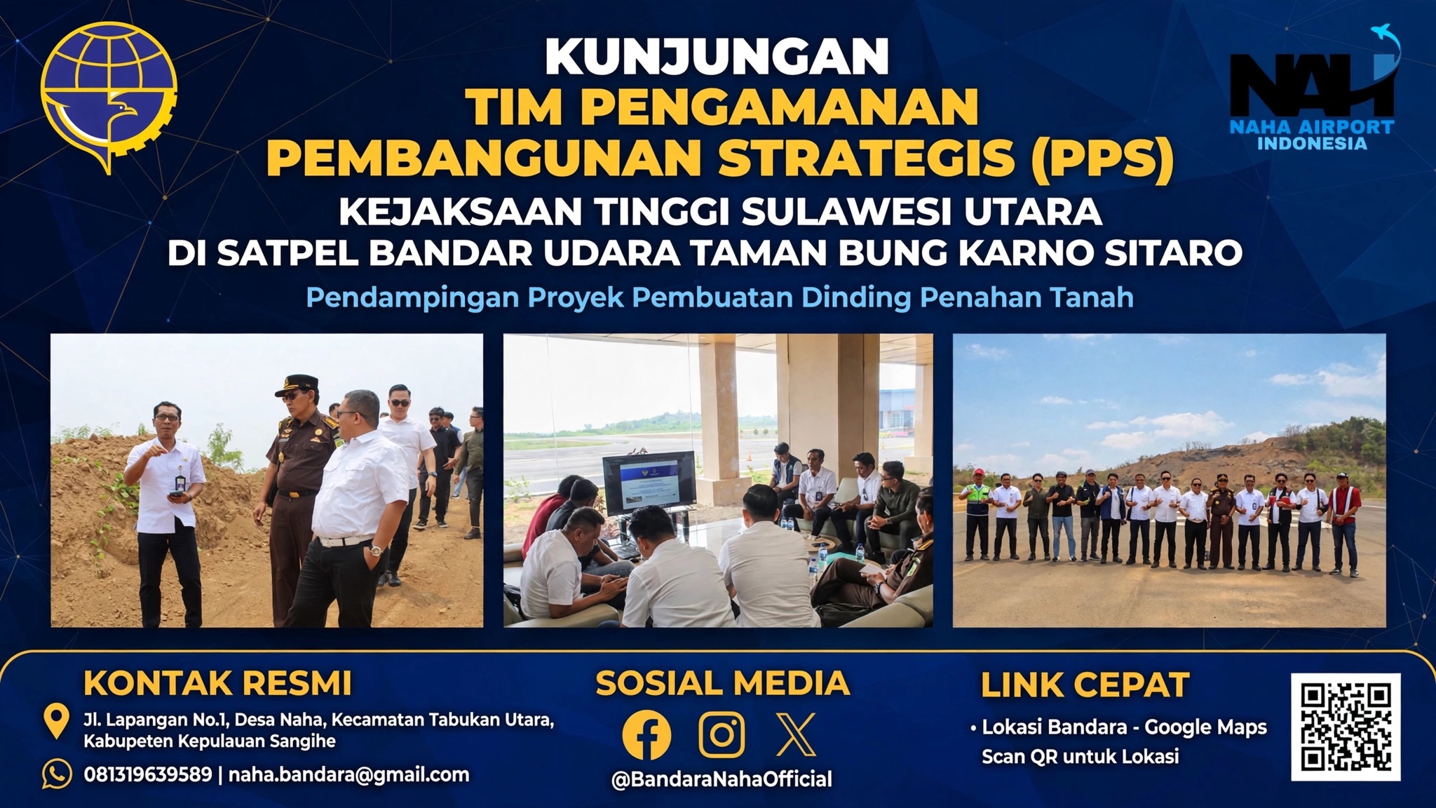 Satpel Bandar Udara Taman Bung Karno Sitaro Terima Kunjungan Tim Pengamanan Pembangunan Strategis (PPS) Kejaksaan Tinggi Sulawesi Utara