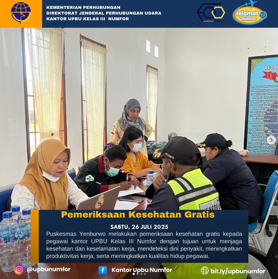 Gambar Berita dengan Judul Pemeriksaan Kesehatan di Bandar Udara numfor
