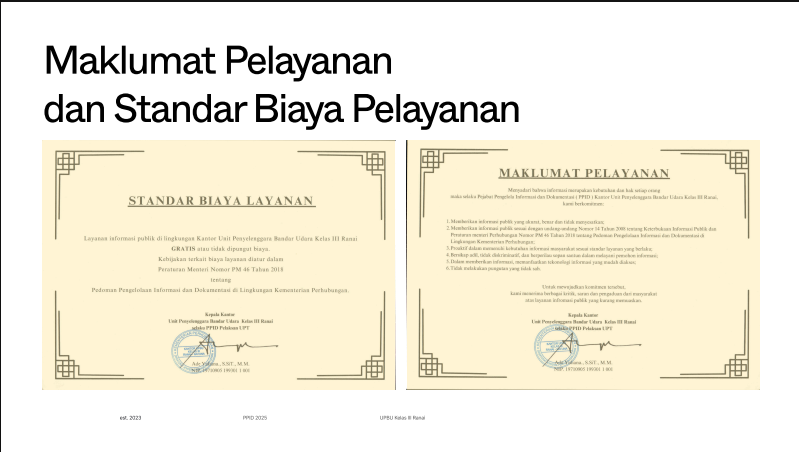 Maklumat Pelayanan dan Standar Biaya Pelayanan PPID