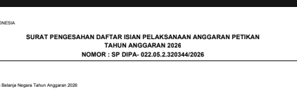 DIPA tahunan 2026