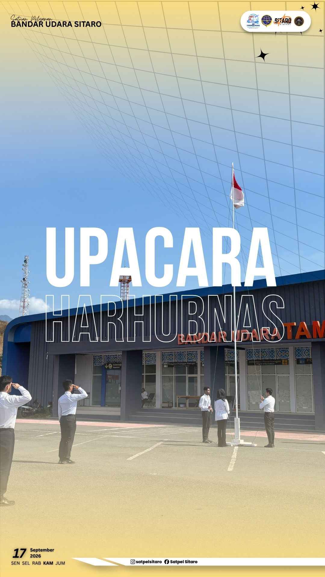 Gambar Berita dengan Judul Satuan Pelayanan Bandar Udara Sitaro Laksanakan Upacara Hari Perhubungan Nasional