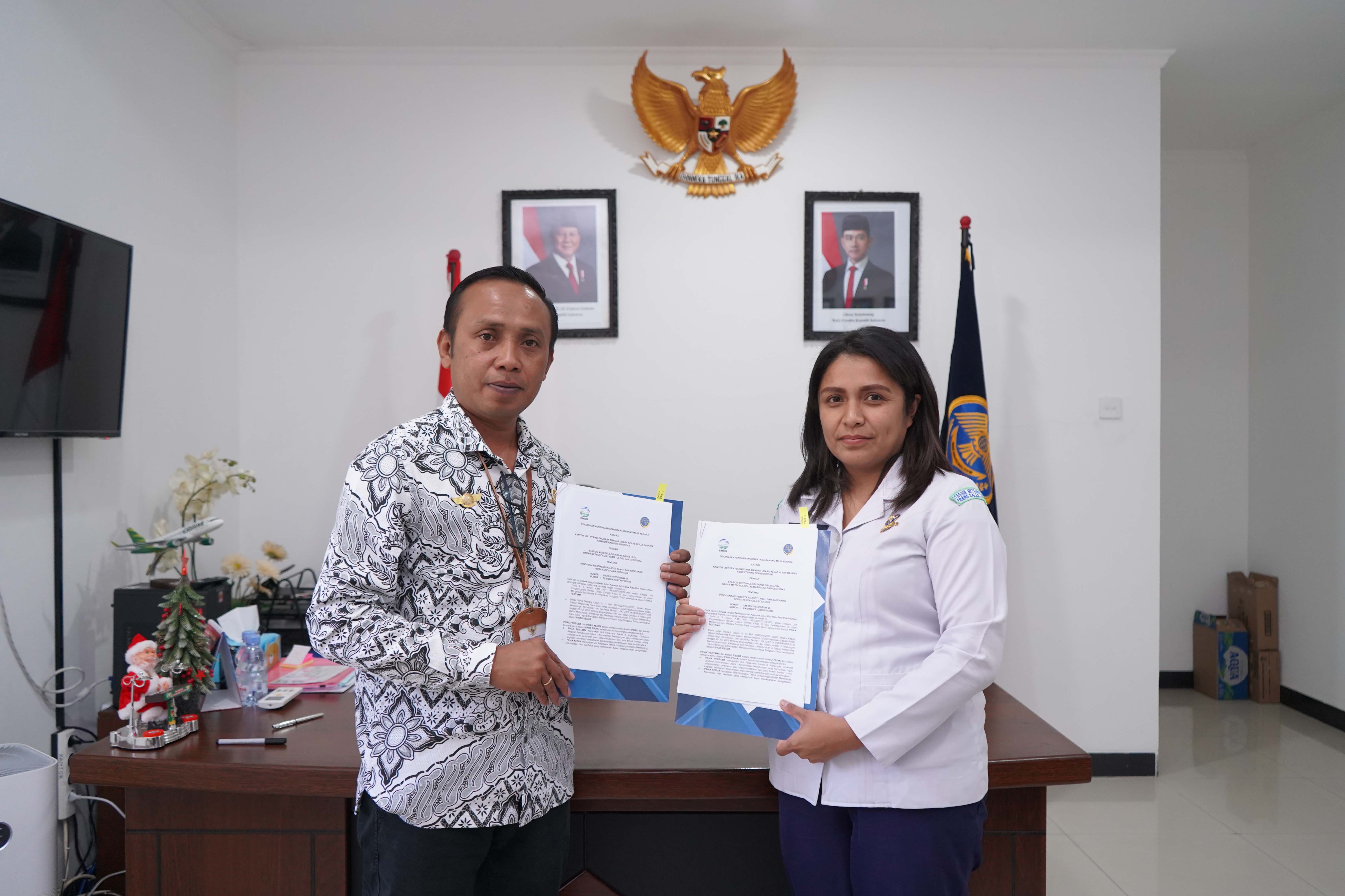UPBU Soa-Bajawa dan BMKG Ruteng Perpanjang Kerja Sama Pemanfaatan Aset untuk Pos Meteorologi