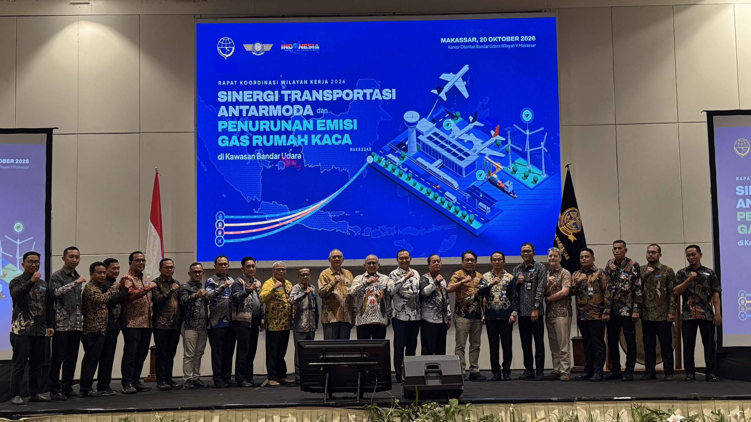 Gambar Berita dengan Judul UPBU Sultan Bantilan Hadiri Rakorwil Otban Wilayah V Makassar: Dorong Sinergi Antarmoda dan Komitmen Penurunan Emisi di Bandara