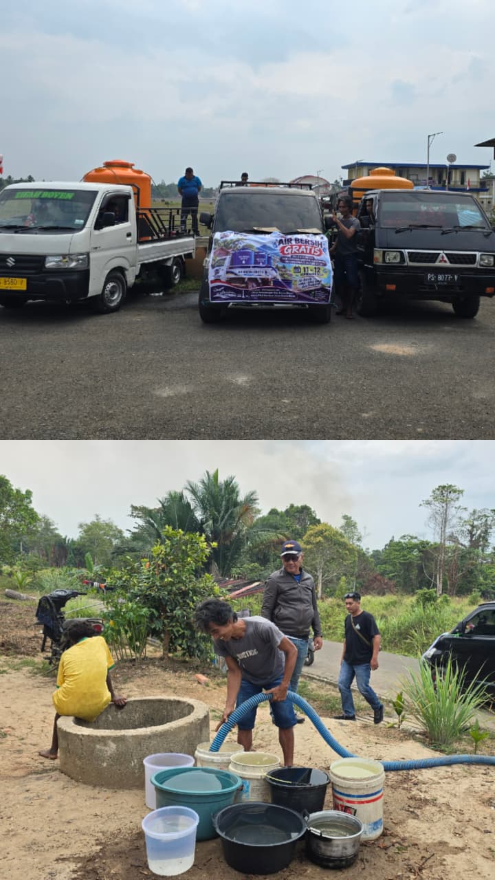 Gambar Berita dengan Judul Dishub Kabupaten Boven Digoel dan UPBU Tanah Merah Salurkan Air Bersih Gratis untuk Warga