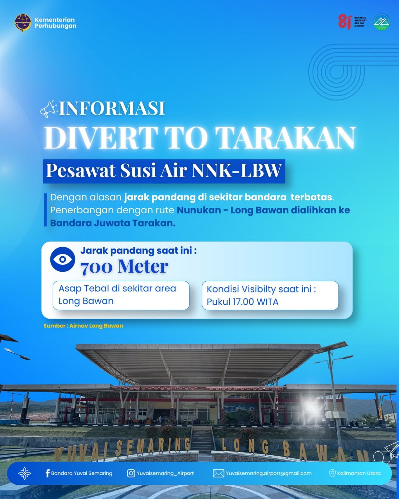 Penerbangan Susi Air Dialihkan ke Malinau akibat Kondisi Cuaca di Long Bawan