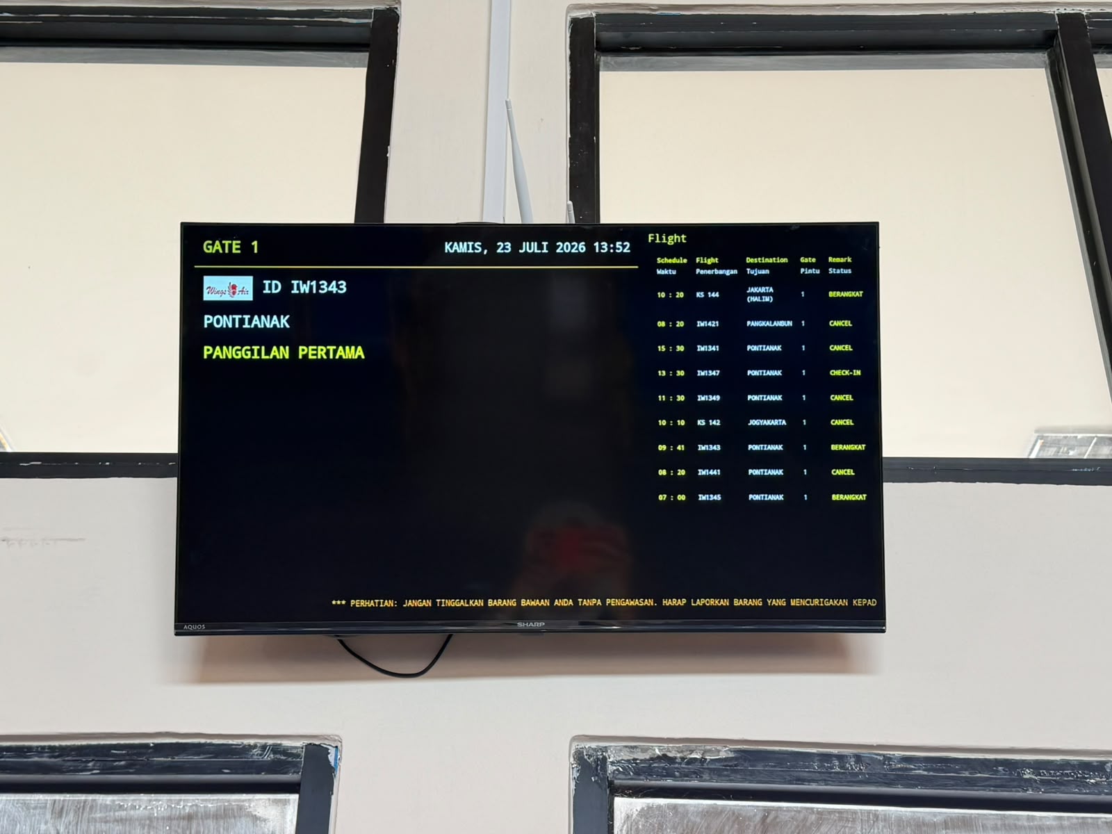 Flight Information Display System (FIDS)