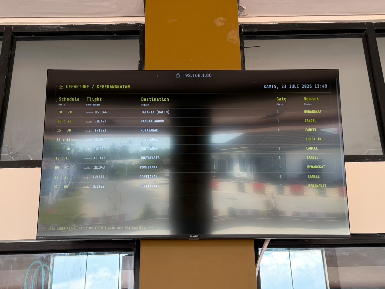 Flight Information Display System (FIDS)