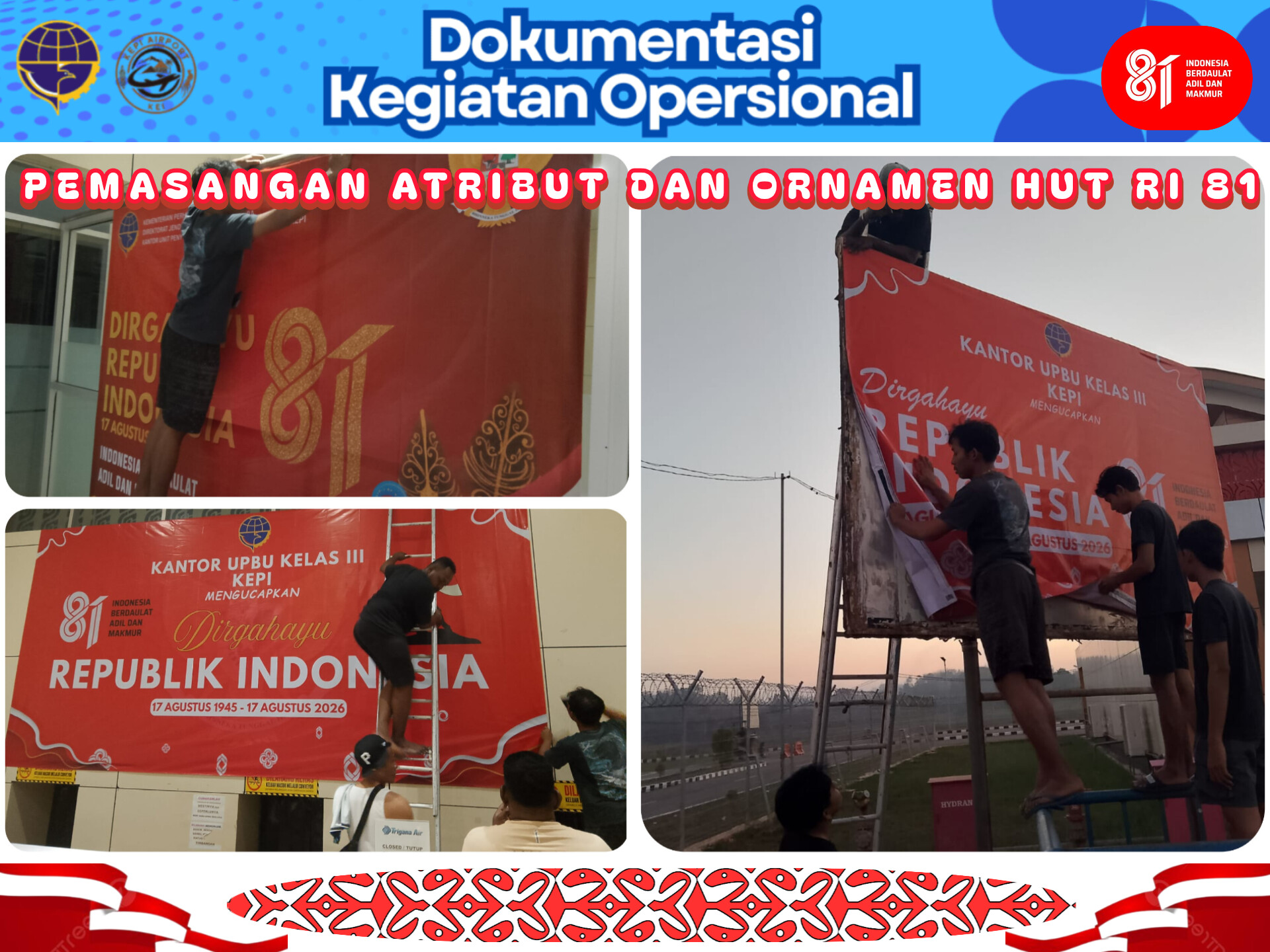 PEMASANGAN ATRIBUT HUT RI 81 - Foto 3