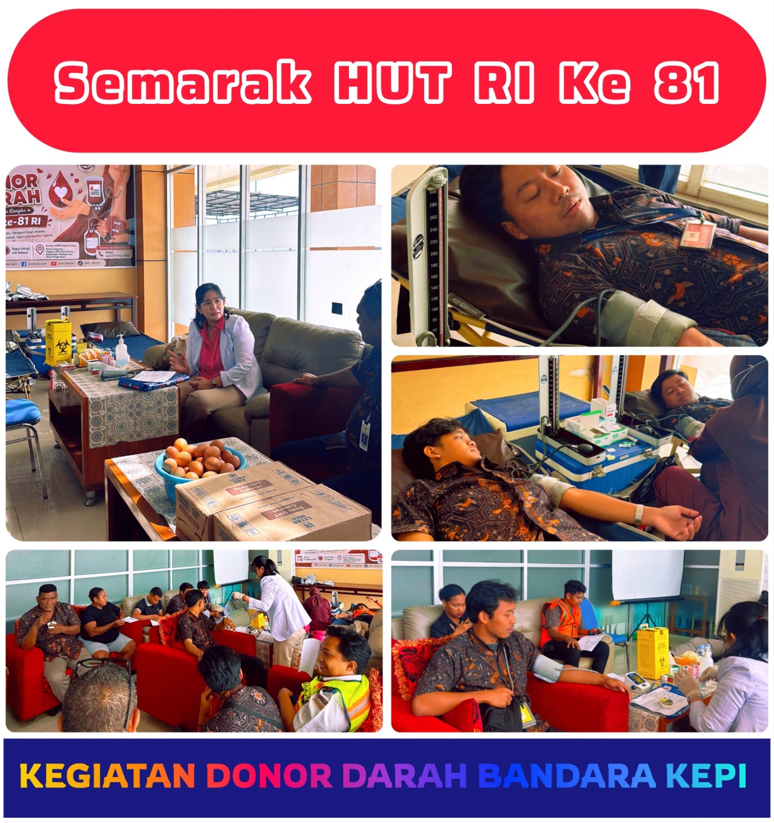 Kegiatan Donor Darah Dalam Rangka HUT RI Ke 81 - Foto 2