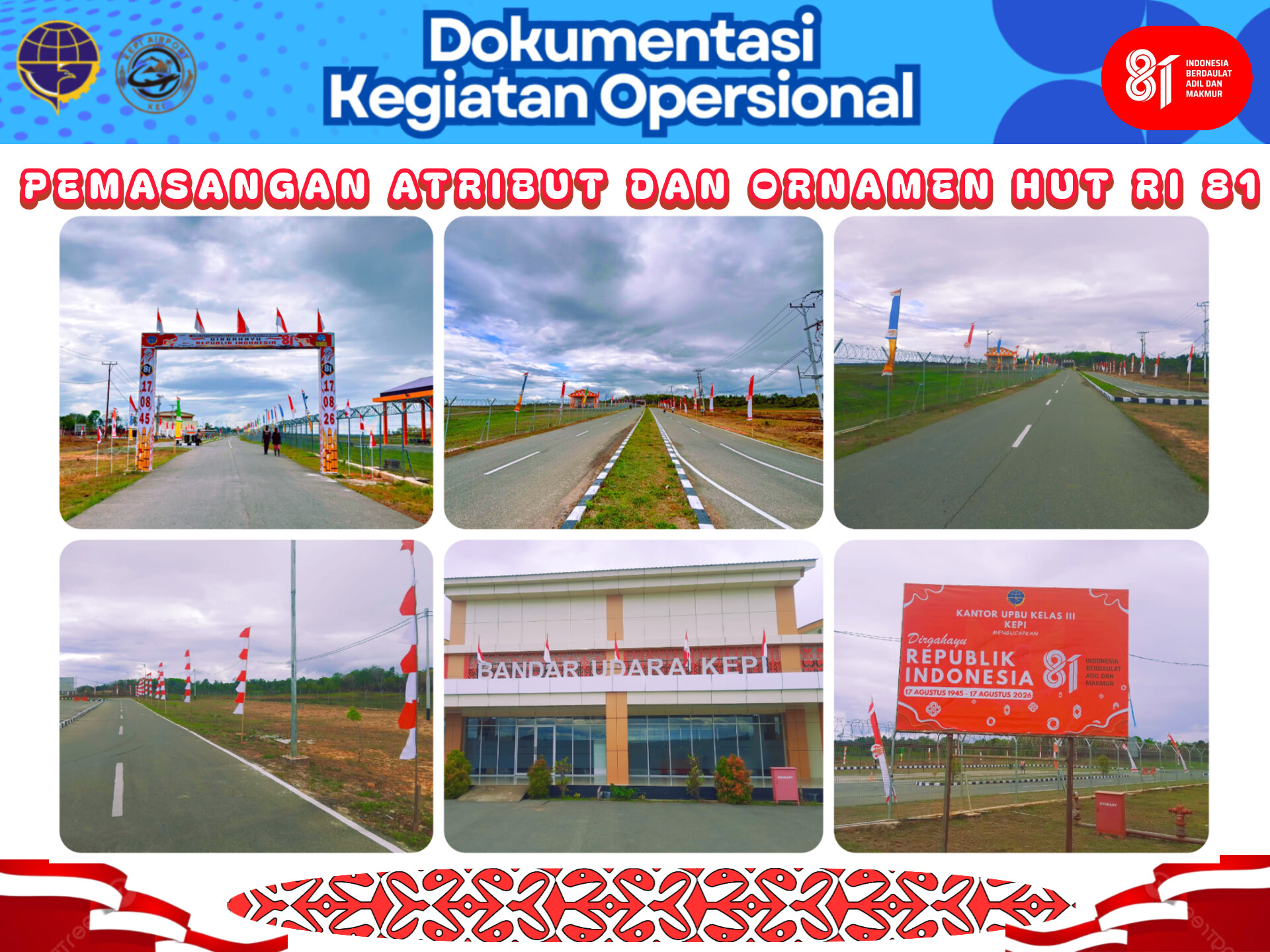 PEMASANGAN ATRIBUT HUT RI 81 - Foto 1